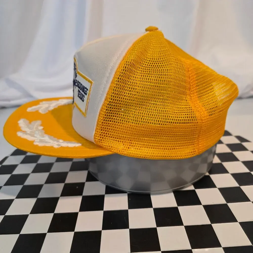 Vintage‎ AJD International Western Yellow Trucker Hat Large